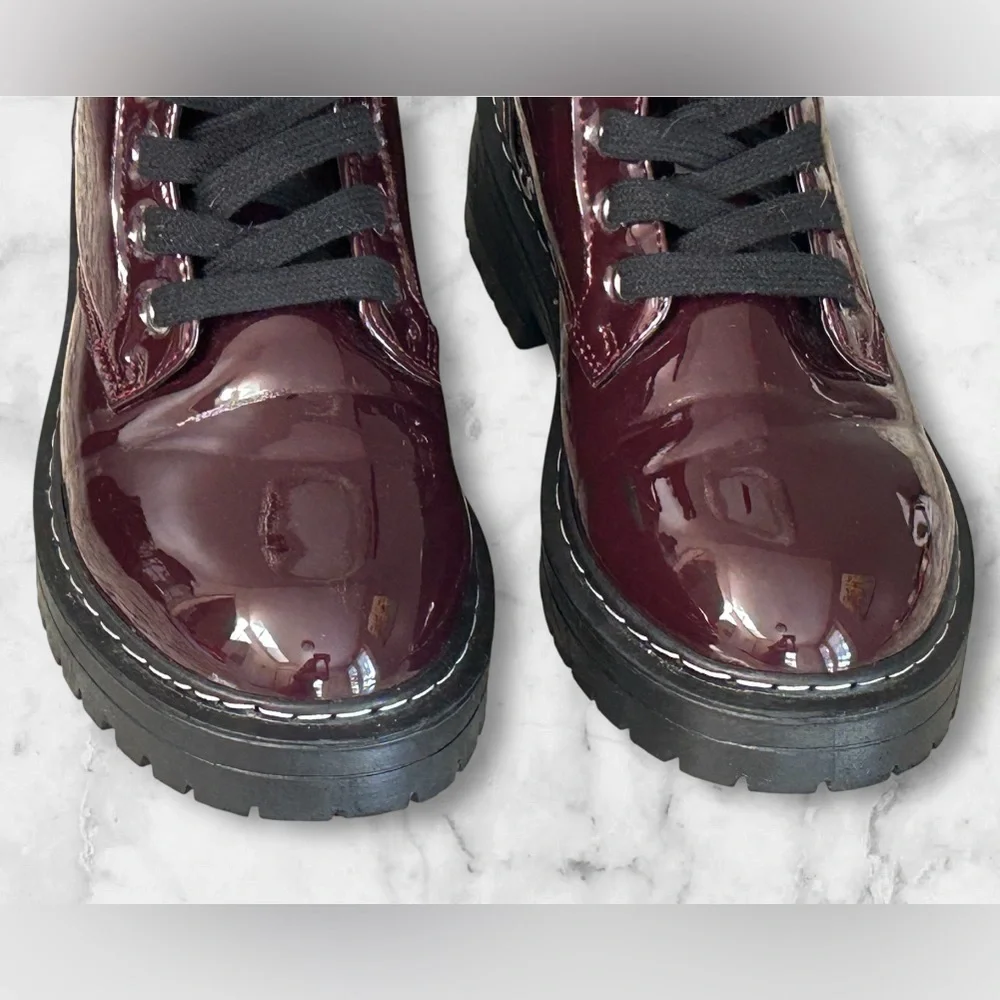 True Craft Patent Combat Boots Size 8 - Picture 6 of 10
